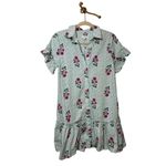 J.Crew  Printed Ruffle-Sleeve Mini Shirt Dress Sz. 4 Photo 3