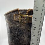 Frye  Veronica  Leather Boots Color Brown Fashion Cracked Shiny Finish SZ 6 Photo 12