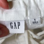 Gap NWT White Lace Up Top in Linen Cotton Size Small Photo 2