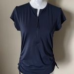 Carve Designs Womens  Dawson Rashguard UPF 50+ 1/2 Front Zip Medium Blue Photo 3