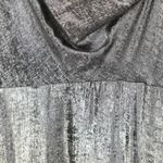 Lulus NWT Shining Just For You Metallic Silver Cowl Neck Dress Photo 3