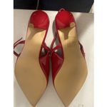 Cider NWT  Point Toe Slingback Heels Patent Red Size 36 (US 6) Strappy Photo 11
