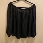 Lilly Pulitzer Black Metallic Emilee Long Sleeve Off The Shoulder Blouse Size L Photo 9