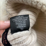 Norla Canada Cream Alpaca & Wool Blend Winter Beanie Hat Puff Ball Photo 2