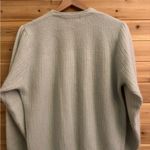 VNTG Kerri & Kelsey Small Green Coquette Cable Knit Ribbed Button Front Cardigan Photo 6