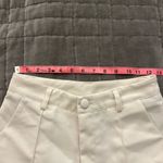 SheIn Women's brand Cream high waisted linen Shorts Photo 2