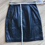 wilson's leather NWT Vintage Wilson’s Leather Black 100% Leather High Waisted Mini Skirt Size 8 Photo 3