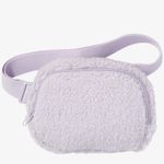 Purple Fleece Sherpa Crossbody Bag Photo 1