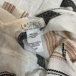 l*space L* Striped Maxi Dress White Black Tan Boho Beach Vacation S P V Neck Photo 3