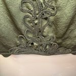 Tracy Reese New York Olive Green Dress Sleeveless Embellished Size 6 Shift Photo 3