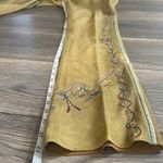 Ralph Lauren RARE  blue label calf-suede tan leather embroidered western pants 6 Photo 7