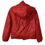 Women’s Red lightweight Puffer Hoodie Jacket(Size Medium) Photo 2