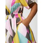 Torrid NWT  0 L 12 Giant Geo Tiered Maxi Dress Plus Pink Yellow Pockets Photo 2