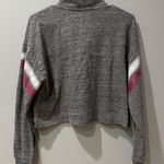 PINK - Victoria's Secret Grey Long Sleeve Cropped Sweater Photo 1