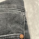 RE/DONE Jeans Womens 30 Black 70s Ultra High Rise Stove Pipe Stretch Button Fly Photo 7