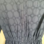 J.Crew Navy Blue Scallop Crochet Lace V Neck Dress Photo 3
