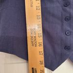 Lulus  Suits You Perfectly Dark Blue Linen Blend Vest Career Prep Boss Babe Photo 8