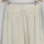 Halston Heritage Halston‎ Women's Cream Linen Wide Leg Pleated High Rise Trousers Pant Size US 8 Photo 6
