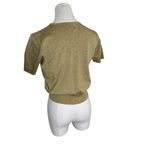 Leslie Fay Vintage Gold Metallic Knit Petite Top Made in Hong Kong 80s Photo 3