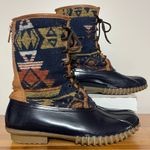 Madden Girl Women's Madden Girl Rubber Duck Boots Southwestern Aztec Pattern Size 9 Navy Photo 0