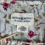 Denim & Supply Ralph Lauren ‎ Floral Blouse Ruffle Trim Boho Peasant Top Medium Photo 5