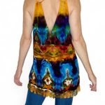 Forever 21 Rainbow Tie Dye Crochet Hippie Festival Tunic Tank Top Photo 4