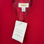 Talbots blazer women's 8 100% wool crepe single breasted career office red NEW Photo 6