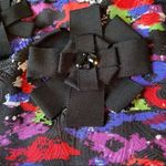 Phoebe Couture 100% Silk Scooped Neck Ribbon Detail Ruffle Hem Dress Size 10 Photo 6