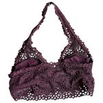 Aerie Free People Bralette Bundle Gray Black Burgundy Lace Coated Size Medium Photo 5
