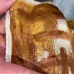 Gorgeous scarf earth tones with mystery cat logo 25.5” x 26” Brown Photo 2