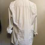 Apt. 9 POLKA DOT WOMANS BUTTON DOWN ROLL TAB SLEEVED BLOUSE WITH COVERED PLACKET SZ LG Photo 4