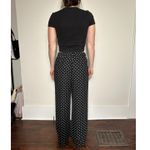 Adrienne Vittadini  Black Polka Dot Straight Pants Size Small Photo 2