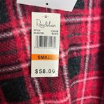 Roudelain Women's Small Hooded Plaid Fleece Robe‎ Multicolor Comfy Lounge Red Photo 3