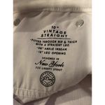 J.Crew  10" Vintage Straight Button Fly Cotton Jeans Stretch Pockets 34 White Photo 6