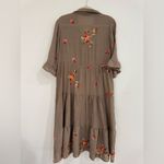 Fig and Flower. Floral Embroidered Brown Dress 💖🌸💐
*NEW WITH TAGS 🏷️ Tan Size L Photo 6