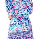 Lilly Pulitzer UPF 50+ Skipper Popover Dress Multi Cabana Cocktail size medium Photo 0