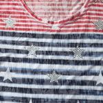 Onque Casuals Striped Patriotic Stars and Stripes Short Sleeve Tee Size L Photo 8