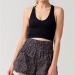 Free People Movement • Grey Black Cheetah The Way Home Athletic Shorts Size L Photo 0