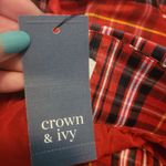 Crown & Ivy Red Plaid Party Holiday Skirt NWT Photo 7