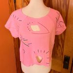 Vtg 80S OOAK pink flash dance top Size M Photo 5