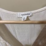 Eyeshadow Cream V-Neck Buttoned Blouse Photo 1