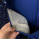 Vintage 1980s Blue Long Length Evening Gown Size 9/10 Prom Formal Homecoming Photo 3