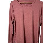 Athleta  Womens Pink Long Sleeve Crew‎ Neck UPTEMPO Top Curved Hem Side Slits XLT Photo 0