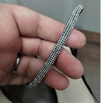 ZBY Women's Size 6.5 Clear Rhinestone Strappy Ankle Pointed Toe Block Heels Black Photo 3