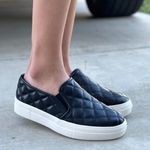 Soda Black Quilted Platform Sole Slip On Sneaker Photo 0