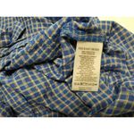The East Order  ‘Mahlia’ Cobalt Blue Checked  Button Down Crop Top Size (L) Photo 9