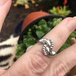 Sterling Silver Baby Feet Ring Size 6 Silver Photo 2