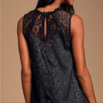 Lulus Evidently in Love Black Floral Swing Mini Dress S Photo 1