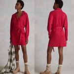 Daily Practice Anthropologie Hot Pink Knit Belted Mini Sweater Dress Size XL Photo 1