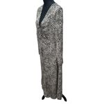 Mango Women's Size 6 Animal Print Long Sleeve Maxi Dress Cheetah Leopard Print Photo 5